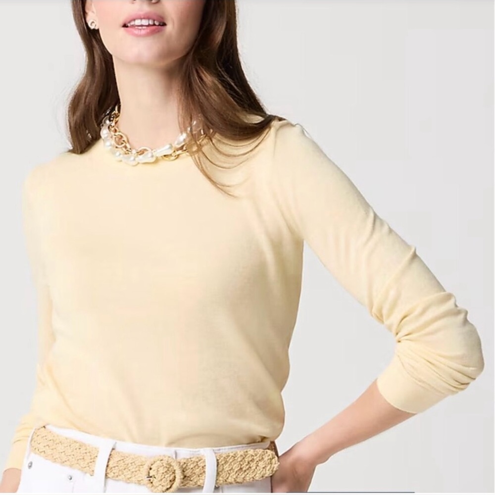 NWT J. CREW COTTON TEDDY SWEATER IN SIZE XL COLOR HEATHER STRAW
